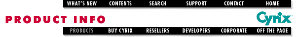 Product Info and Site Navigational Bars