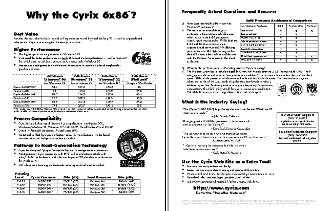 6x86 Reseller Sales Sheet